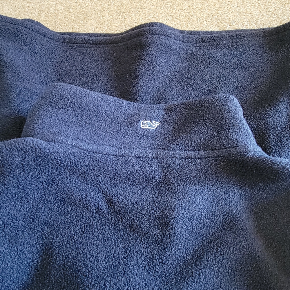 Vineyard Vines Womens Blue 1/4 Zip Fleece Pullover sz Medium - Picture 4 of 4